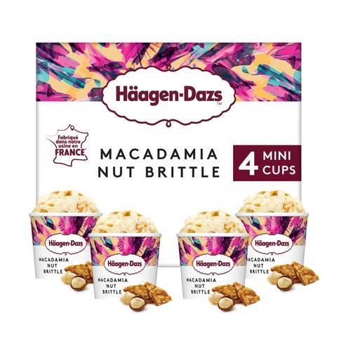 HÄAGEN-DAZS Minicups vainilla y macadamia 4 x 95 ml.
