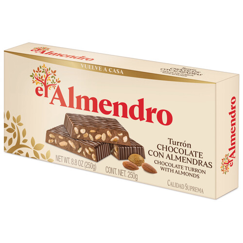 Turrón de chocolate con almendras EL ALMENDRO 250 g.
