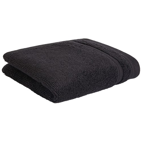 Toalla de tocador 100% algodón color negro, densidad de 500g/m², ACTUEL.