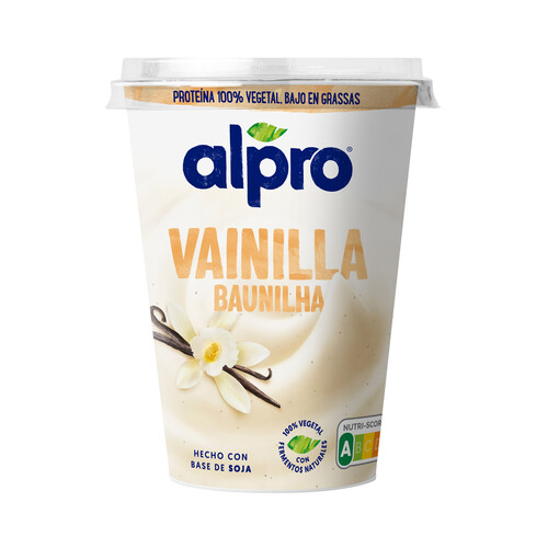 ALPRO Especialidad de soja, con fermentos del yogurt y sabor a vainilla  400 g.