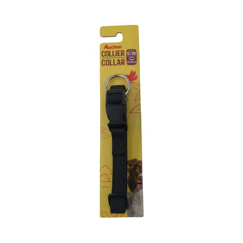 PRODUCTO ALCAMPO Collar de perro (1.5 cm.) negro, para perros S/M 32 - 40 cm.