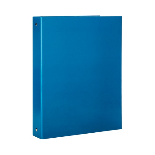 Carpeta de 4 anillas, cartón forrado 40mm de color azul, ALCAMPO.