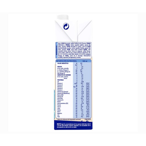 NATIVA Junior de Nestlé Leche de crecimiento con sabor a galleta Maria, a partir de 3 años 1 l.