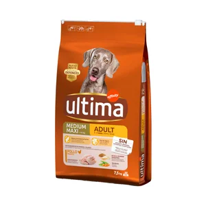 ULTIMA Comida para perro adulto a base de rico pollo y arroz 7,5 kilos