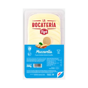 Lonchas de queso mozzarella 200 g.