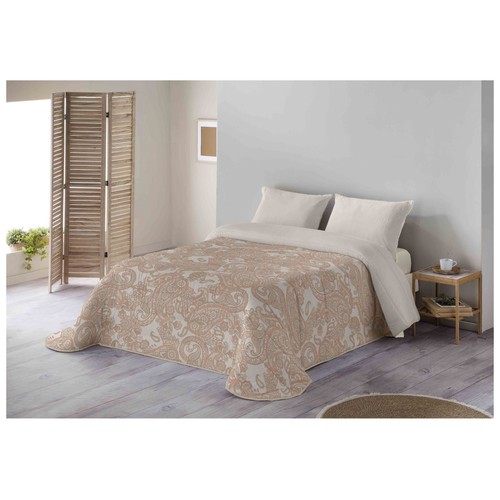 Edredón reversible para cama 90/105 180x260cm 300GRS individual color rosa. NATURALS