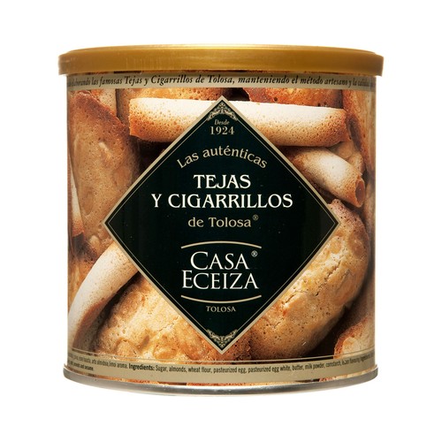 CASA ECEIZA Tejas y cigarrillos de tolosa elaborados de forma artesanal 160 g.