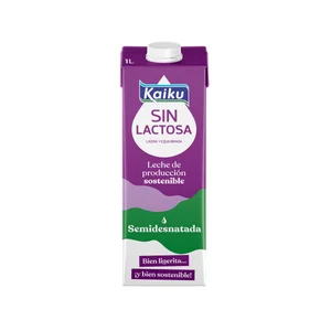 KAIKU Leche de vaca semidesnatada y sin lactosa  1 l.