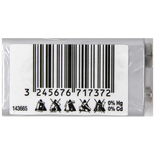 Pila alcalina de petaca, 9V, 6LR61, PRODUCTO ECONÓMICO ALCAMPO.