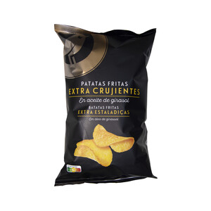 Imagen de ALCAMPO GOURMET Patatas fritas lisas en aceite de girasol extra crujientes ALCAMPO GOURMET 180 g.