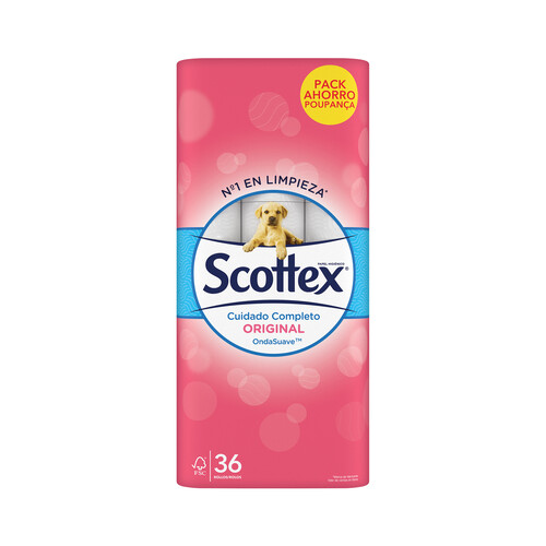 SCOTTEX Papel higiénico SCOTTEX Original 36 rollos