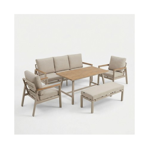 Conjunto de jardín de 5 piezas, modelo Santorini, MOTIF INDOOR