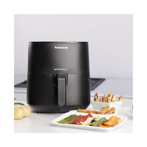 Freidora de aire, 5,5L, 1700W, TAURUS Air Fry Digital 6S, 8 programas, termostato.