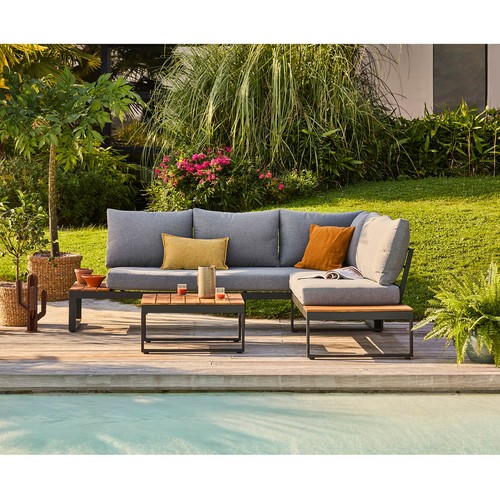 Conjunto jardín acero - madera, GARDENSTAR.