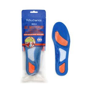 Plantillas gel multisport ACHUCHONAS, confort, arco de apoyo, talla 36/42.