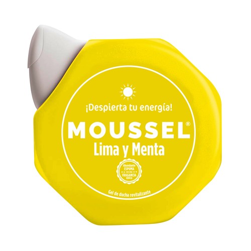 MOUSSEL Gel revitalizante para baño o ducha con aroma a lima y menta 650 ml.