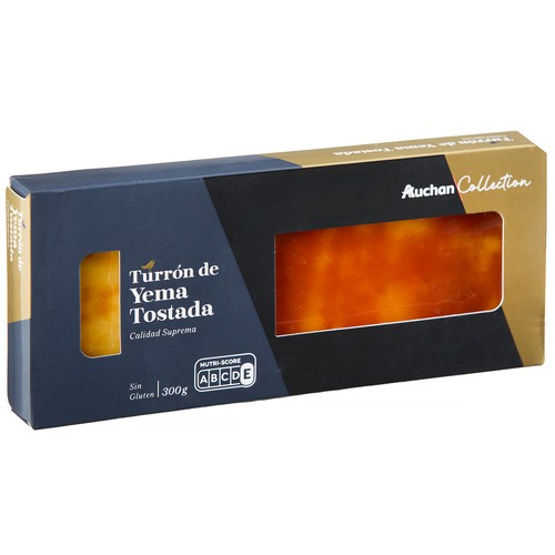 AUCHAN COLLECTION Turrón de yema tostada 300 g.