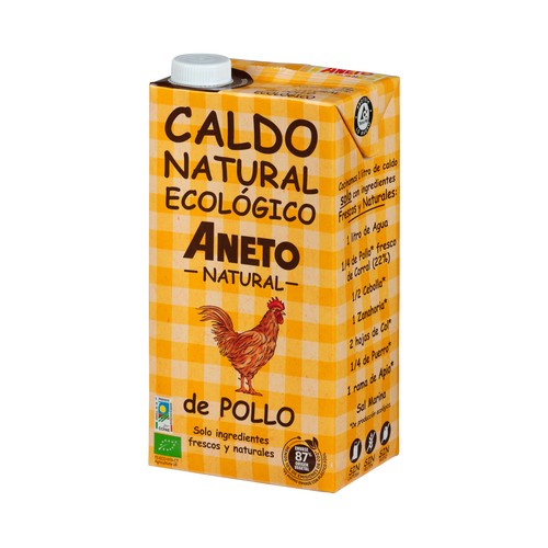 ANETO Natural Caldo de pollo ecológico 1 l.