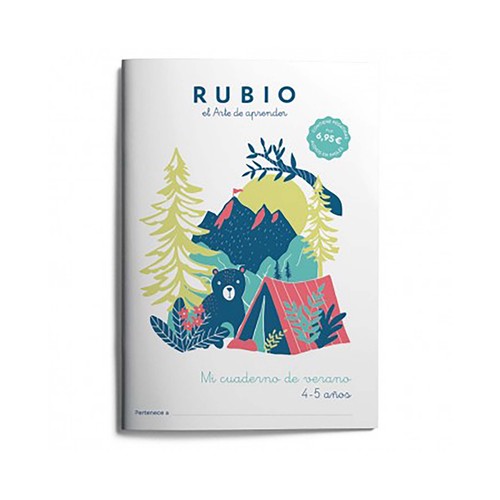 Cuadernillo de actividades, Mi cuaderno de verano, 4-5 años RUBIO.