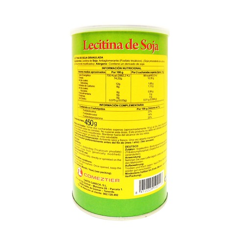 COMEZTIER Lecitina de Soja COMEZTIER 450 Gramos