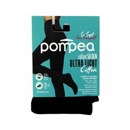Panty en suave algodón ligero POMPEA, color negro, talla M.
