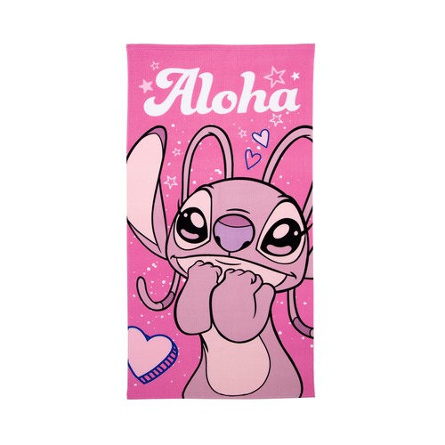 Toalla de playa infantil 70x140cm 240grs microfibra. LILO&STICH