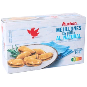 PRODUCTO ALCAMPO Mejillones al natural lata de 68 g.