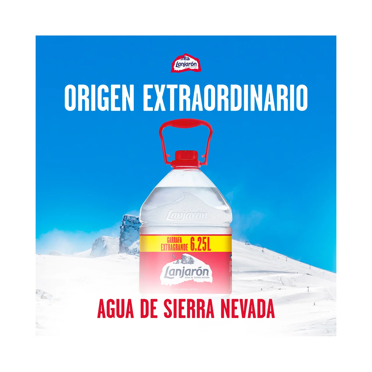 Agua mineral en garrafa extragrande de 6, 25 l.