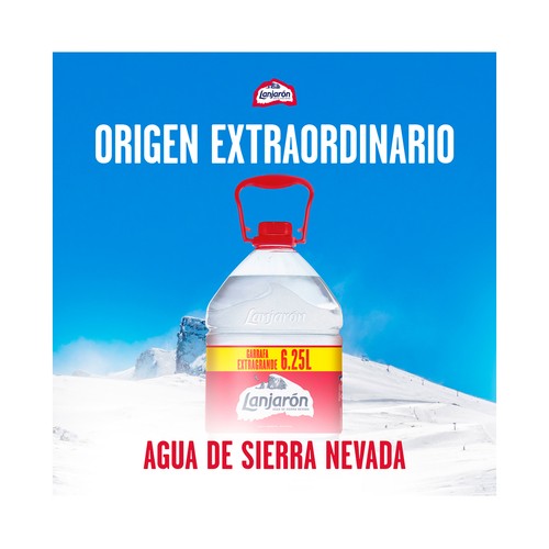 LANJARÓN Agua mineral en garrafa extragrande de 6, 25 l.
