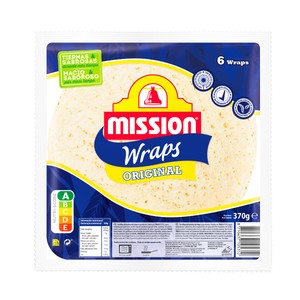 Imagen de MISSION Tortilla de trigo especiales para hacer wraps 370 g.