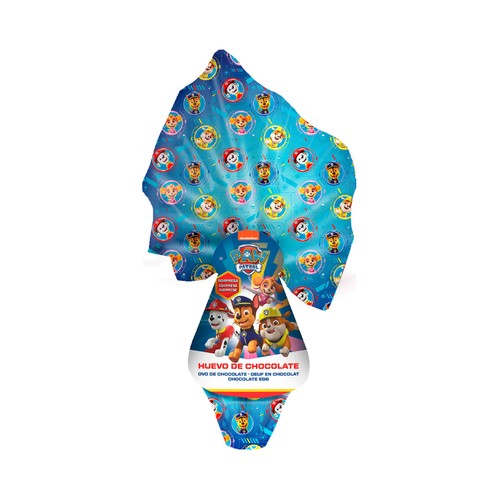 DEKORA Huevo de pascua de chocolate Paw Patrol con sorpresa 120 g.