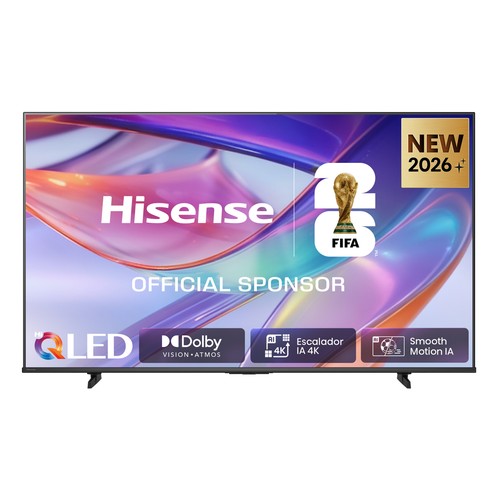 Televisión 215,9 cm (85") QLED HISENSE, 4K, VIDAA, Dolby/atmos, 3 HDMI, 2USB, 60Hz