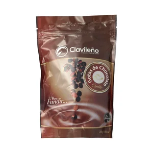CLAVILEÑO Cobertura de chocolate negro en gotas 200 g.