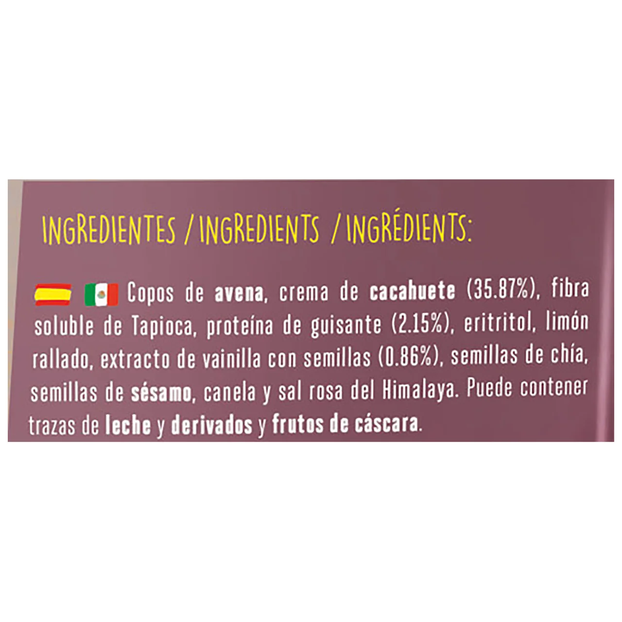 Cereales de granola con cacahuete y vainilla 275 g.