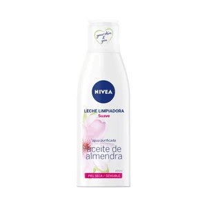 NIVEA Leche facial limpiadora con agua purificada y aceite de almendras, para pieles secas / sensibles NIVEA 200 ml.