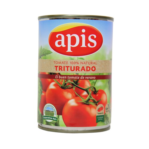 Tomate natural triturado APIS lata de 400 g.