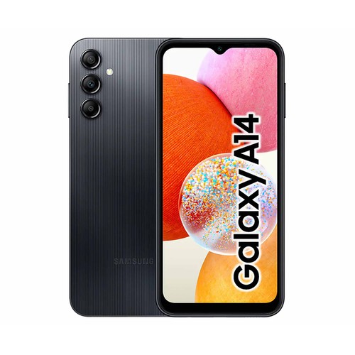 SAMSUNG Galaxy A14 negro, 64GB + 4GB Ram, pantalla 16,8cm (6,6"). SM-A145RZKUEUB