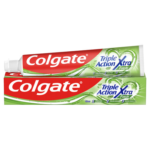 COLGATE Pasta de dientes con flúor y triple acción (blanqueante, aliento fresco y anti-caries) COLGATE Xtra fresh 75 ml.