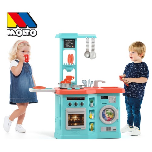 MOLTO Cocina de Juguete Azul con accesorios +2 años