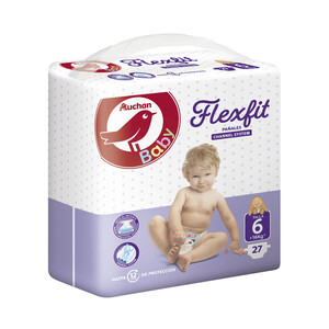 ALCAMPO BABY Pañales talla 6 para bebés de más de 16 kilogramos ALCAMPO BABY Flexfit 27 uds.