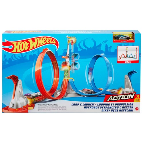 HOT WHEELS Gira y Lanza, pista circuito para cohes +5 Años