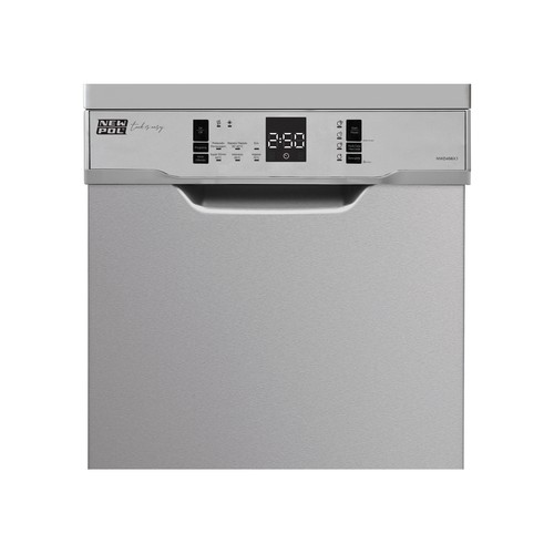 Lavavajillas NEW POL NWD456I.1 inox, capacidad: 10 servicios, clasificación energética: E, H: 85cm, A: 44,8cm, F: 59,8cm