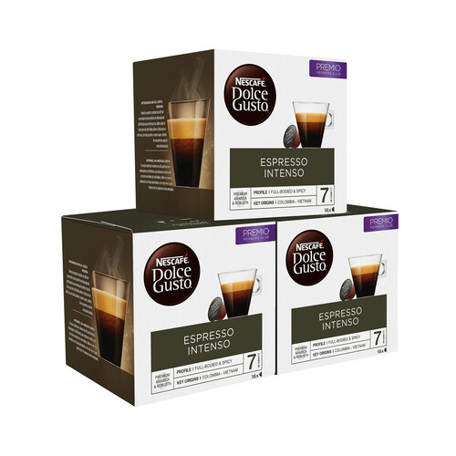 NESCAFÉ Café espreso intenso en cápsulas, Intensidad 7 NESCAFÉ DOLCE GUSTO 18 uds. 112 g.