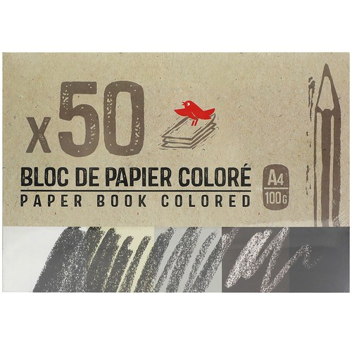 Cuaderno de dibujo A4 50 hojas, AUCHAN.
