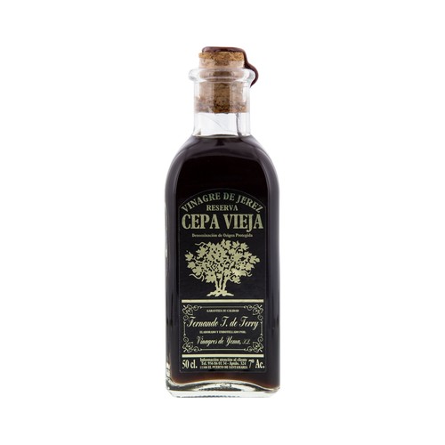 CEPA VIEJA Vinagre de vino de Jerez reserva con denominación de origen Jerez botella de 500 ml.