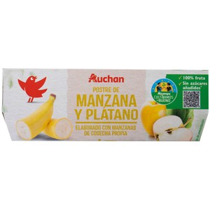 Imagen de ALCAMPO CULTIVAMOS LO BUENO Compota de manzana y plátano pack 4 uds. x 100 g.
