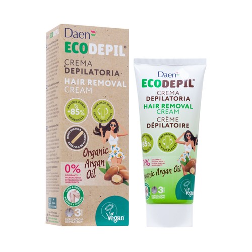 DAEN Ecodepil Crema depilatoria para piernas y cuerpo 100 ml.