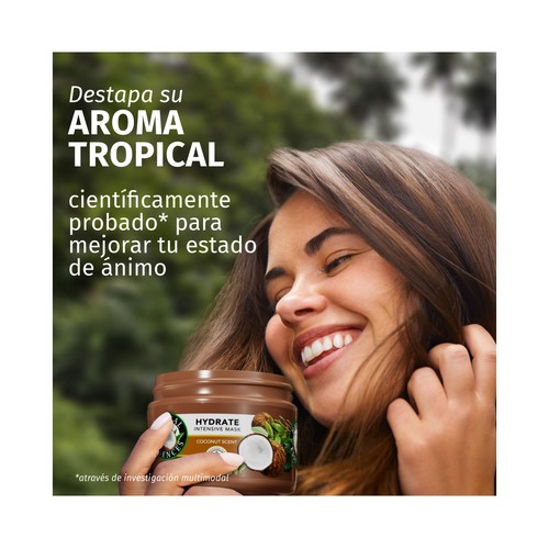 HERBAL ESSENCES Mascarilla capilar hidratante aroma a coco, para cabellos muy secos 300 ml.