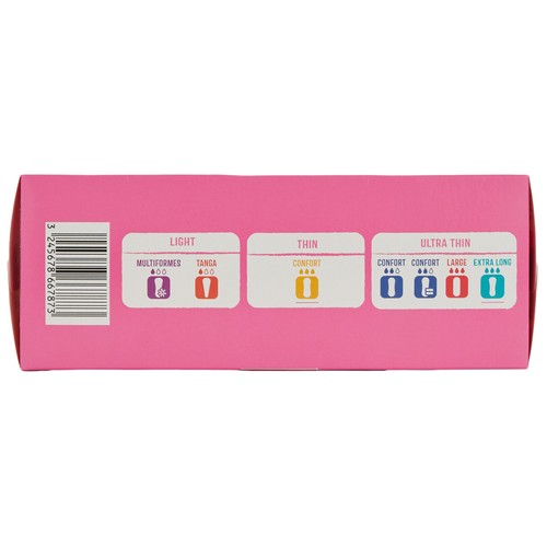 PRODUCTO ALCAMPO Salvaslips finos y extra largos, con forma anatómica 24 uds.