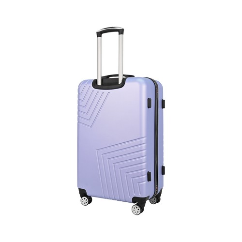 Maleta mediana rígida tipo trolley,Disco ABS, de 4 ruedas, 42X65X24cm, color lila , AIRPORT ALCAMPO.